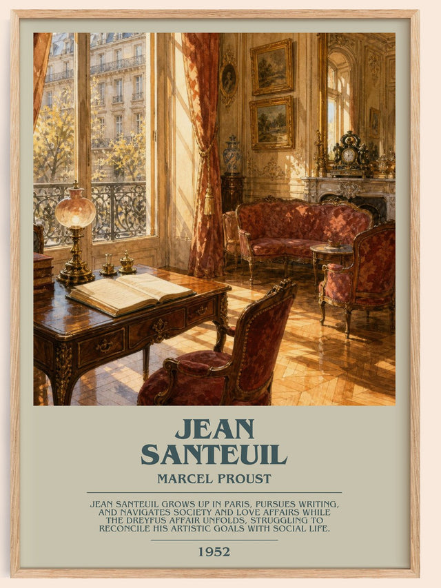 Jean Santeuil Bookish Wall Art by Marcel Proust