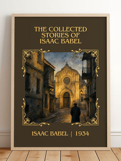 Collected Stories of Isaac Babel Classic Book Art Print by Isaac Babel – framed print leaning on a wooden floor