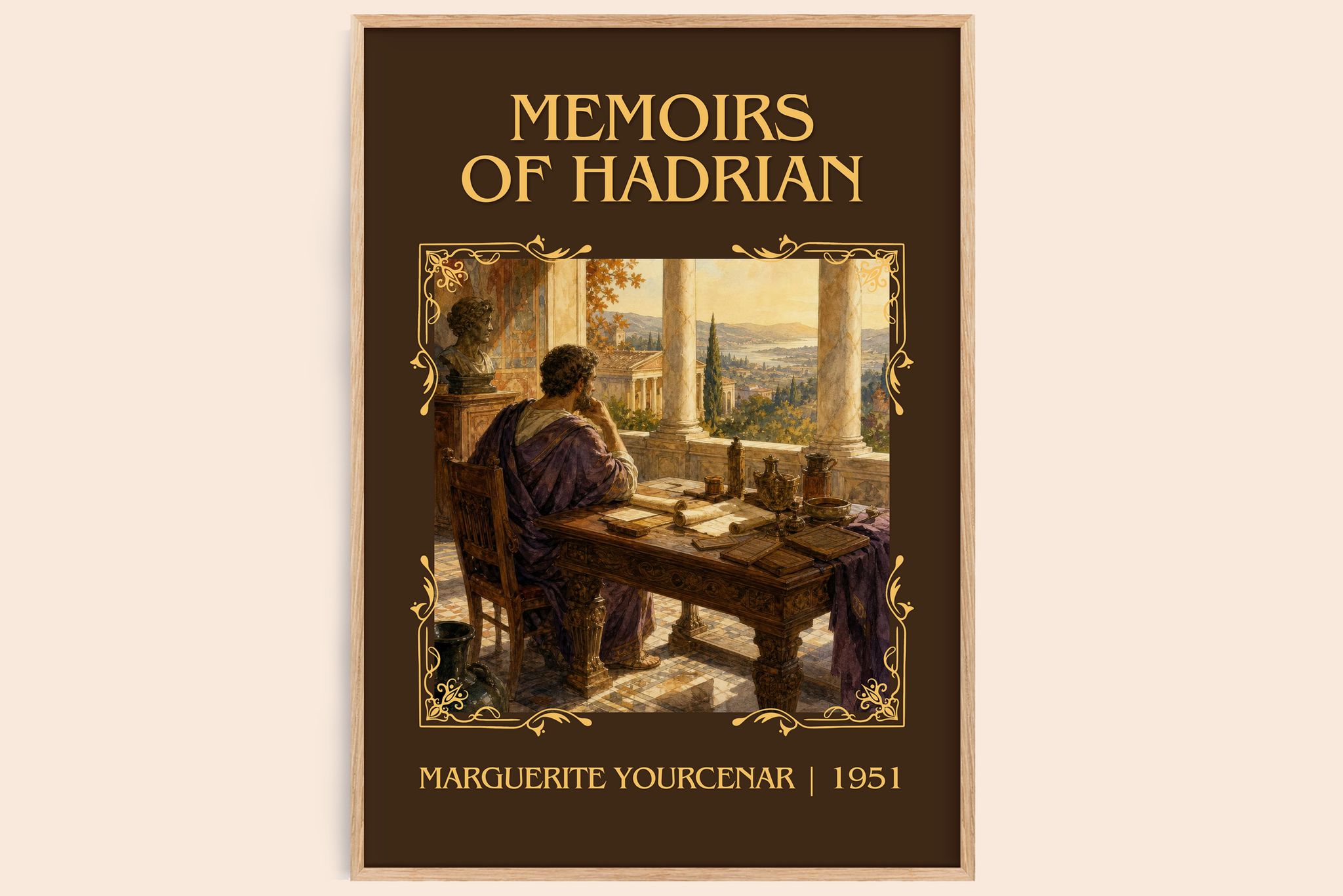 Memoirs of Hadrian Classic Book Art Print by Marguerite Yourcenar