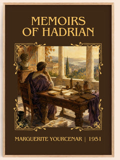 Memoirs of Hadrian Classic Book Art Print by Marguerite Yourcenar – book poster