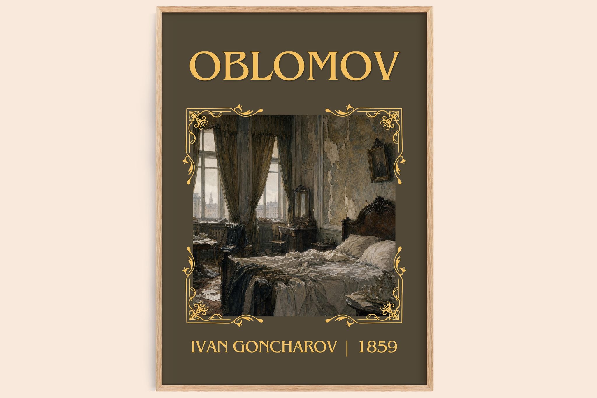 Oblomov Classic Book Art Print by Ivan Goncharov