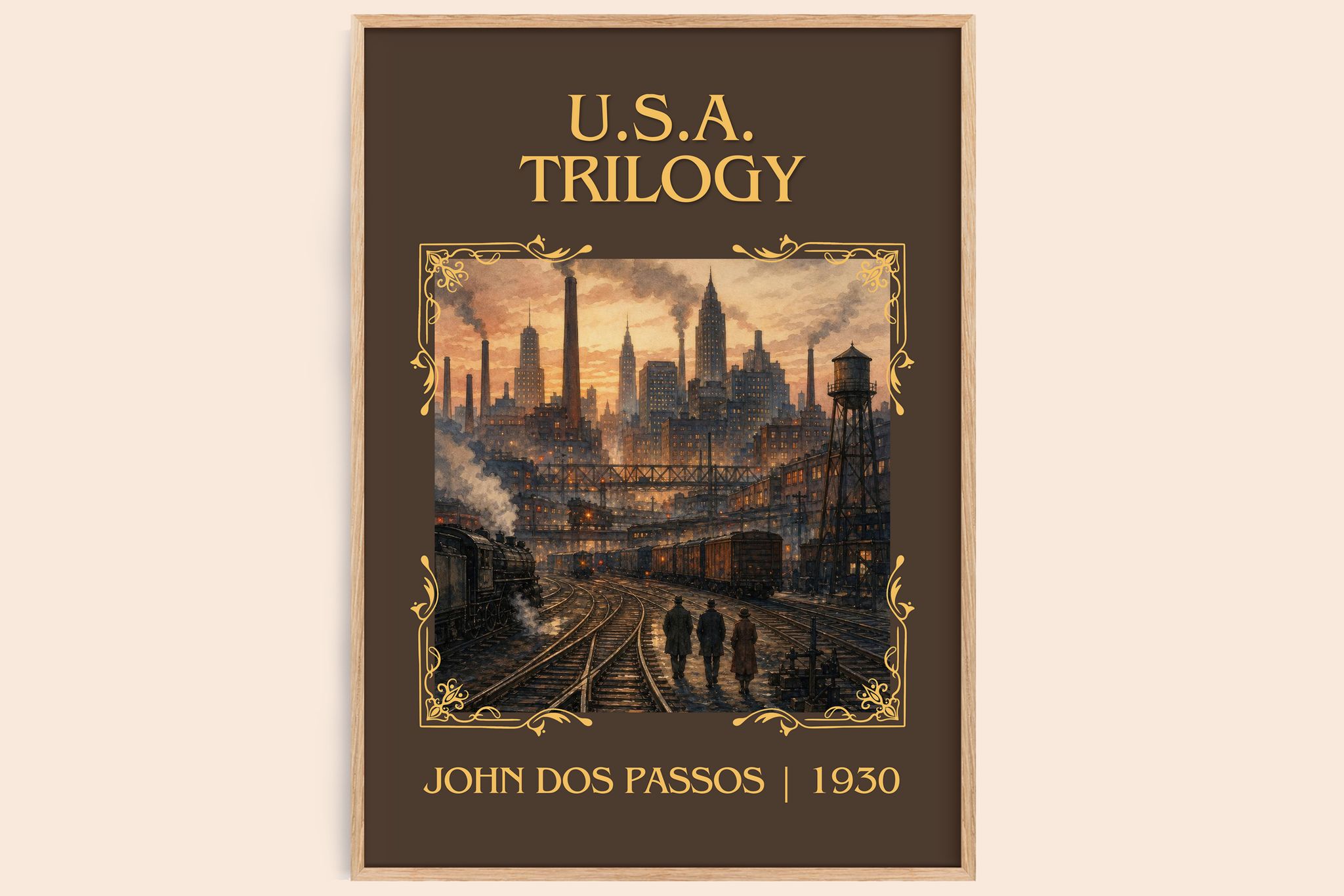 U.S.A. Trilogy Classic Book Art Print by John Dos Passos
