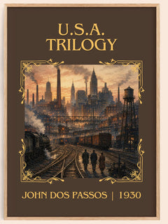 U.S.A. Trilogy Classic Book Art Print by John Dos Passos – book poster