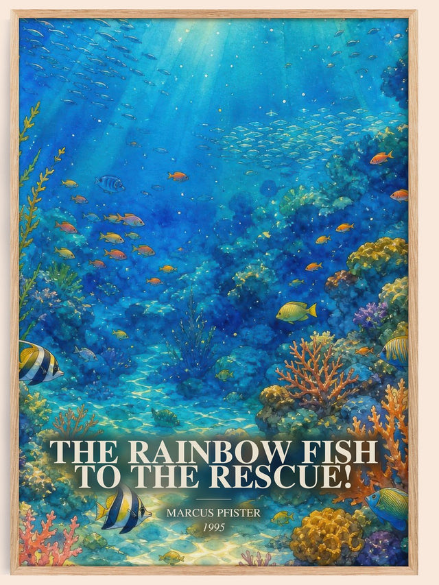 Rainbow Fish To The Rescue! Book Watercolour Illustration – M. Pfister