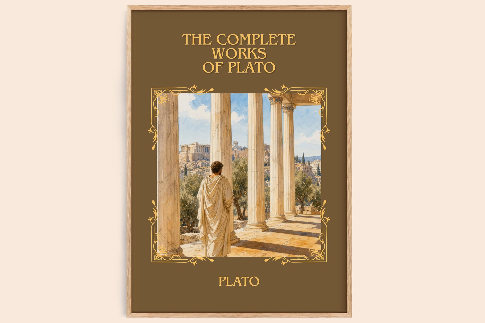 The Complete Works of Plato Classic Book Art Print by Plato