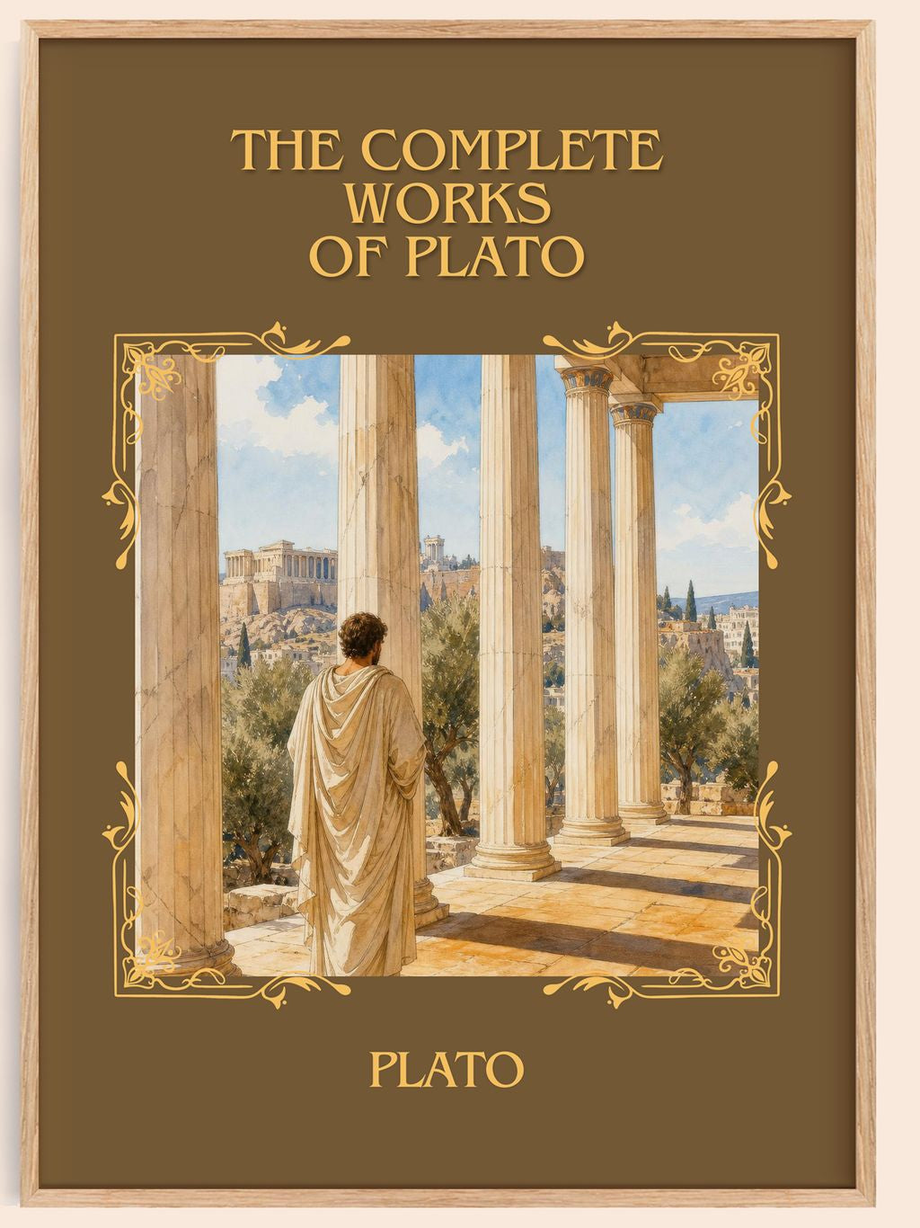 The Complete Works of Plato Classic Book Art Print by Plato – book poster