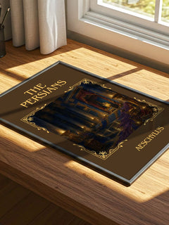 The Persians Classic Book Art Print by Aeschylus – print on a sunlit desk