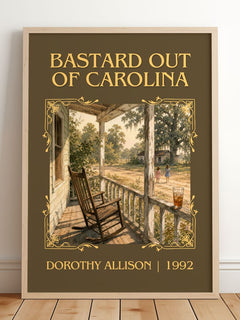 Bastard Out of Carolina Classic Book Art Print by Dorothy Allison – framed print leaning on a wooden floor