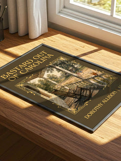 Bastard Out of Carolina Classic Book Art Print by Dorothy Allison – print on a sunlit desk