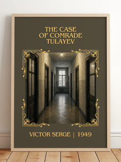 The Case of Comrade Tulayev Classic Book Art Print by Victor Serge – framed print leaning on a wooden floor