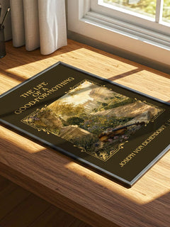 Life of a Good-For-Nothing Classic Book Art Print by J. Eichendorff – print on a sunlit desk
