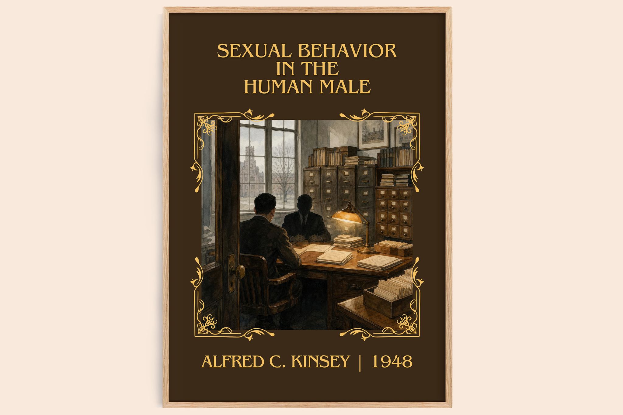 Sexual Behavior in the Human Male Classic Book Art Print by A. Kinsey