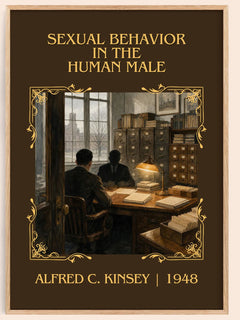Sexual Behavior in the Human Male Classic Book Art Print by A. Kinsey – book poster