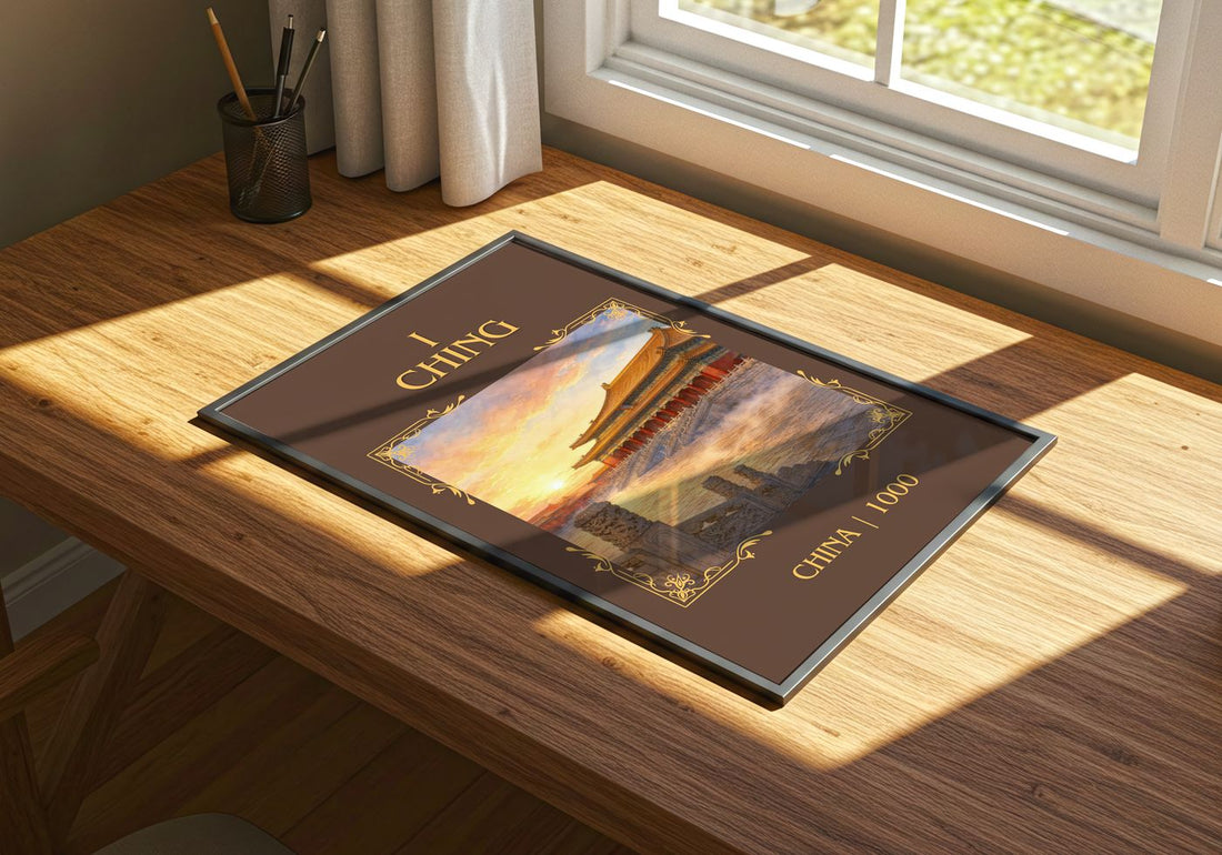 I Ching Classic Book Art Print by China – print on a sunlit desk