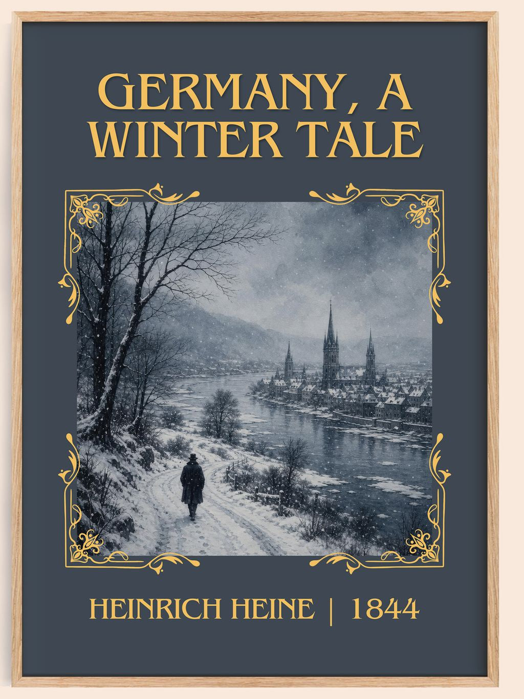 Germany, a Winter Tale Classic Book Art Print by Heinrich Heine – book poster