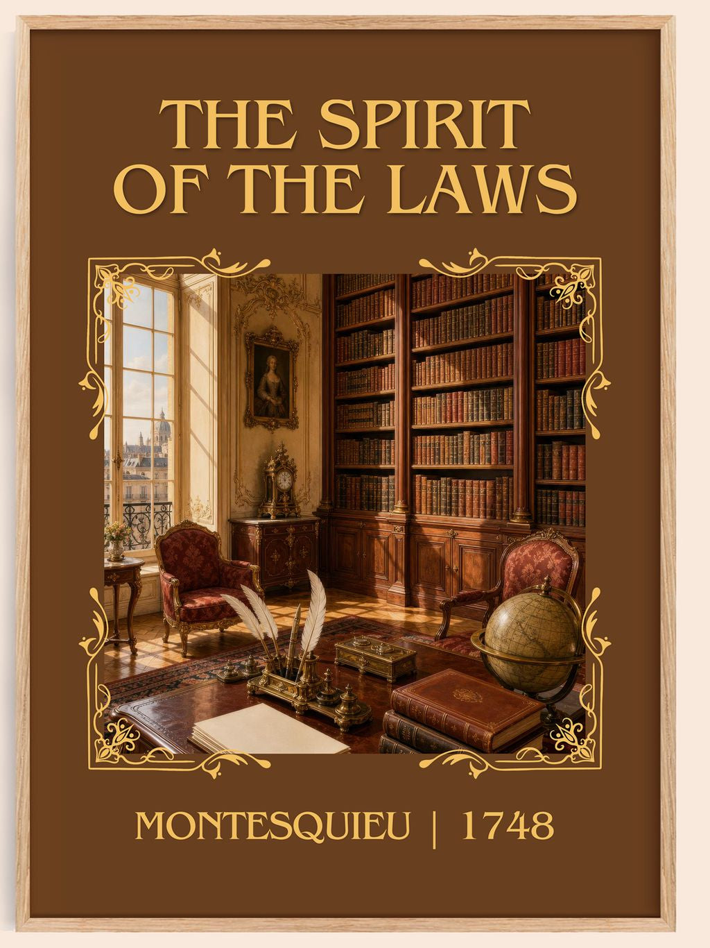 The Spirit Of The Laws Classic Book Art Print by Montesquieu – book poster