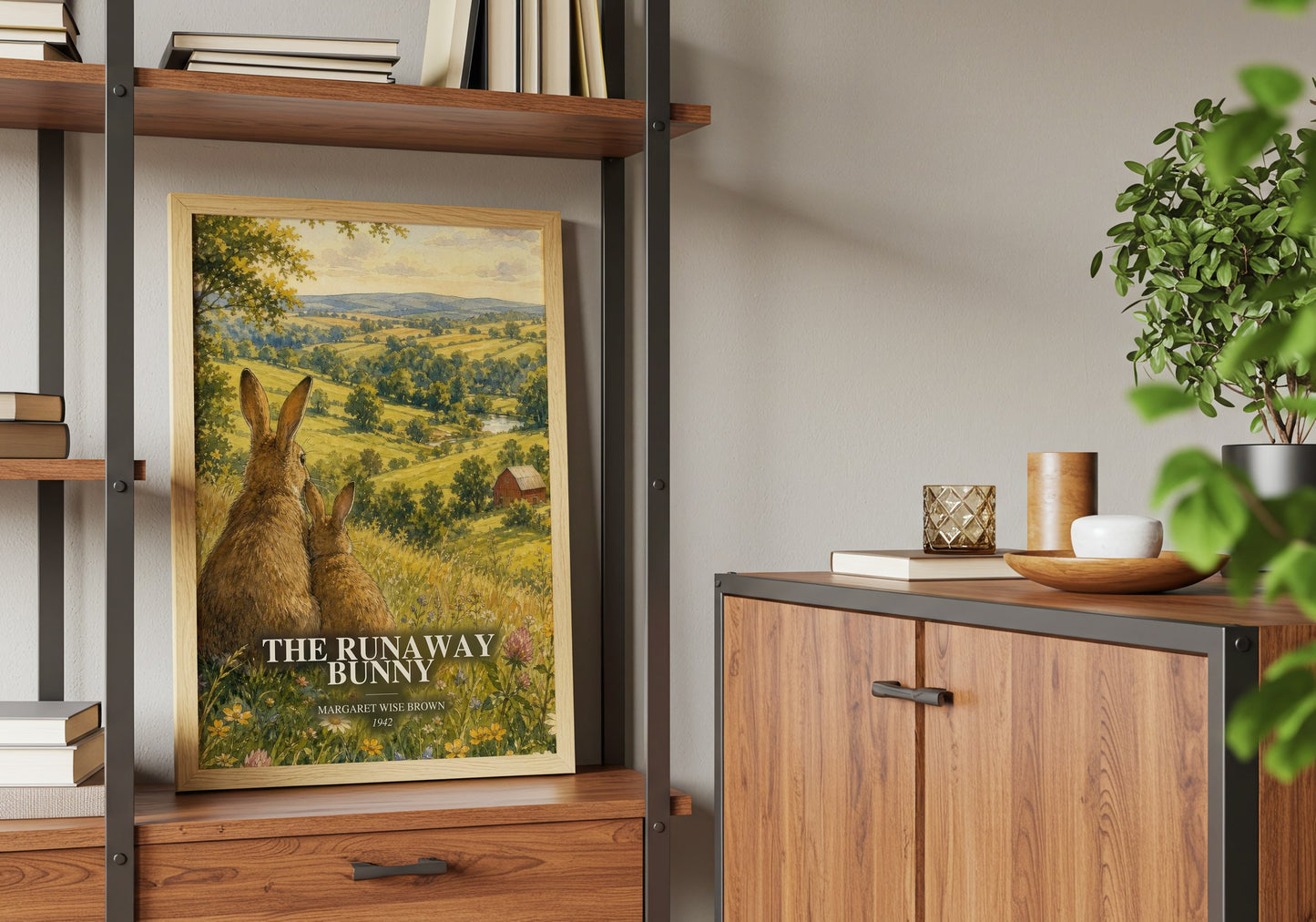 The Runaway Bunny book watercolour illustration paper finish options – matte satin gloss