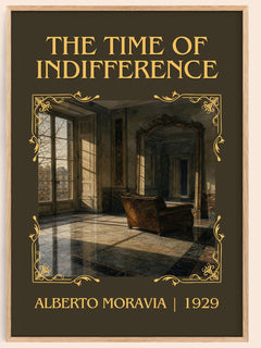 The Time of Indifference Classic Book Art Print by Alberto Moravia – book poster
