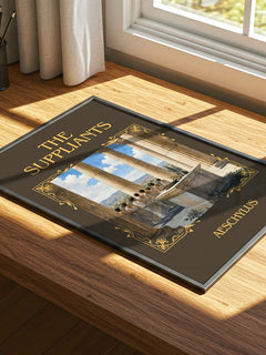 The Suppliants Classic Book Art Print by Aeschylus – print on a sunlit desk