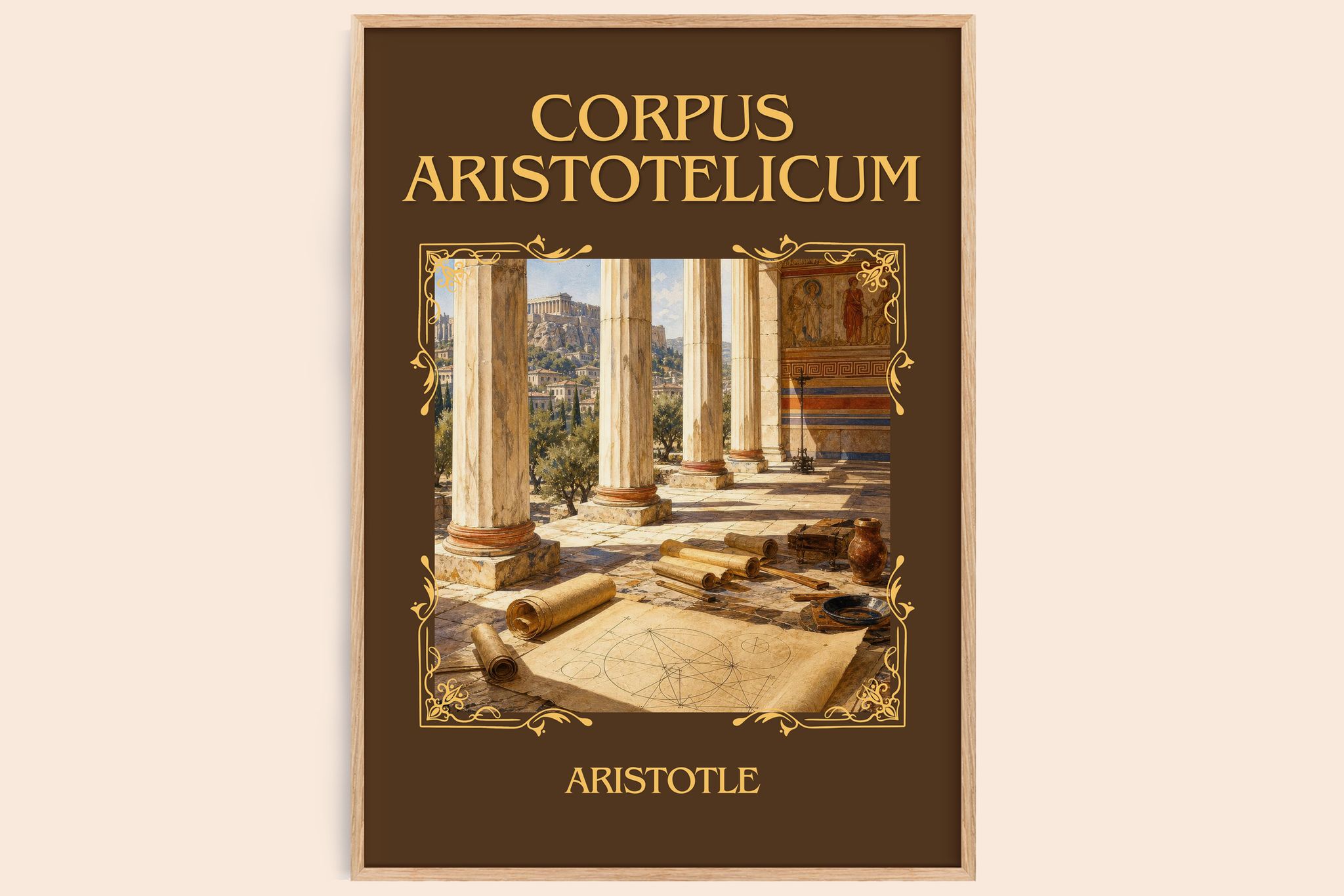 Corpus Aristotelicum Classic Book Art Print by Aristotle