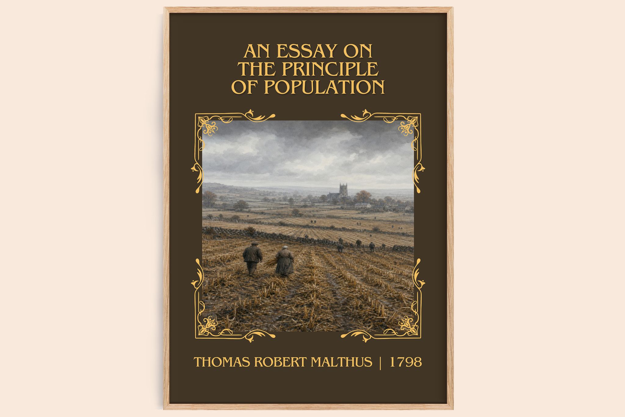 An Essay on the Principle of Population Classic Book Art Print by Thomas Robert Malthus