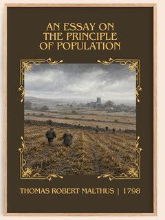 An Essay on the Principle of Population Classic Book Art Print by Thomas Robert Malthus – book poster