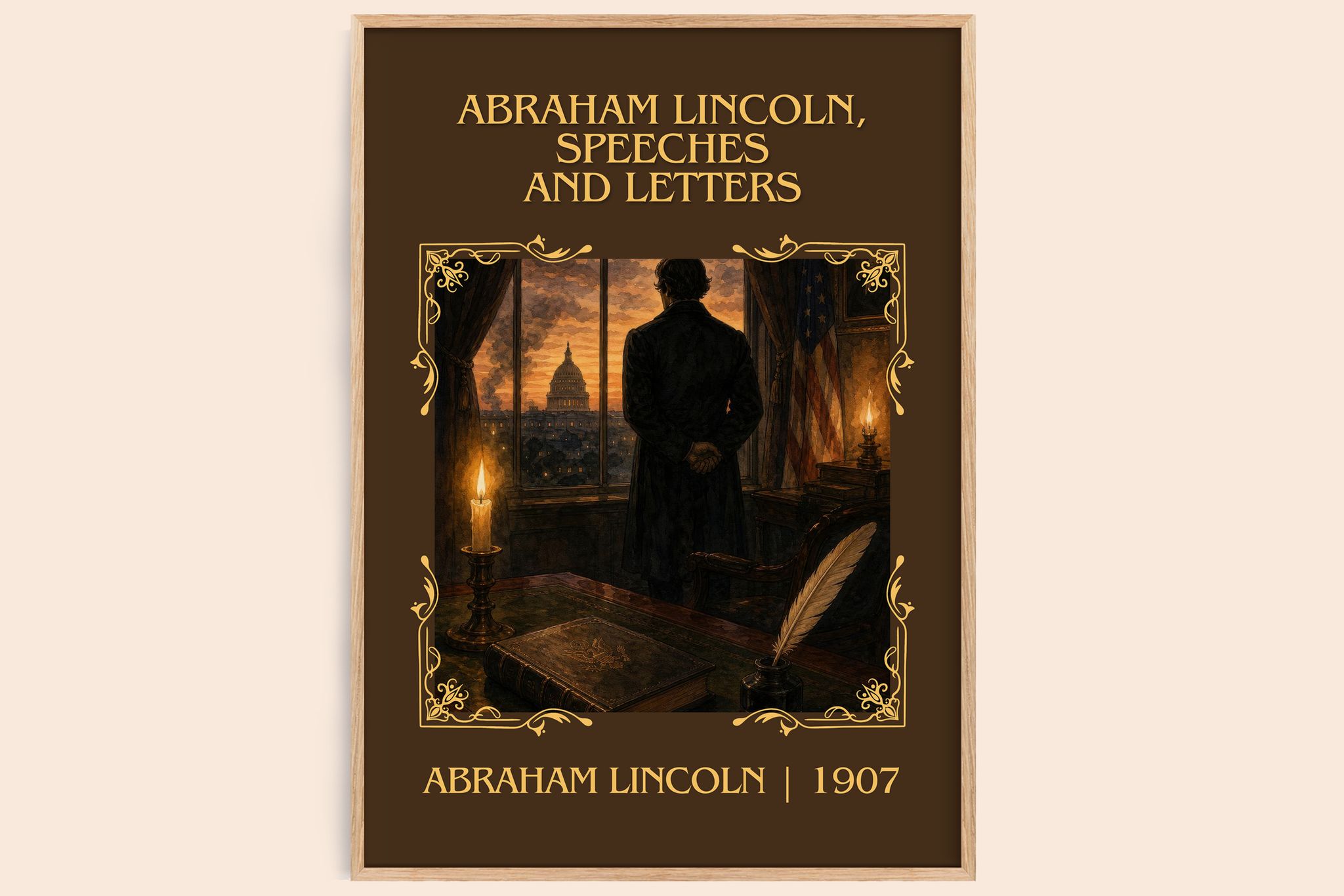 Abraham Lincoln, Speeches And Letters Classic Book Art Print by Abraham Lincoln
