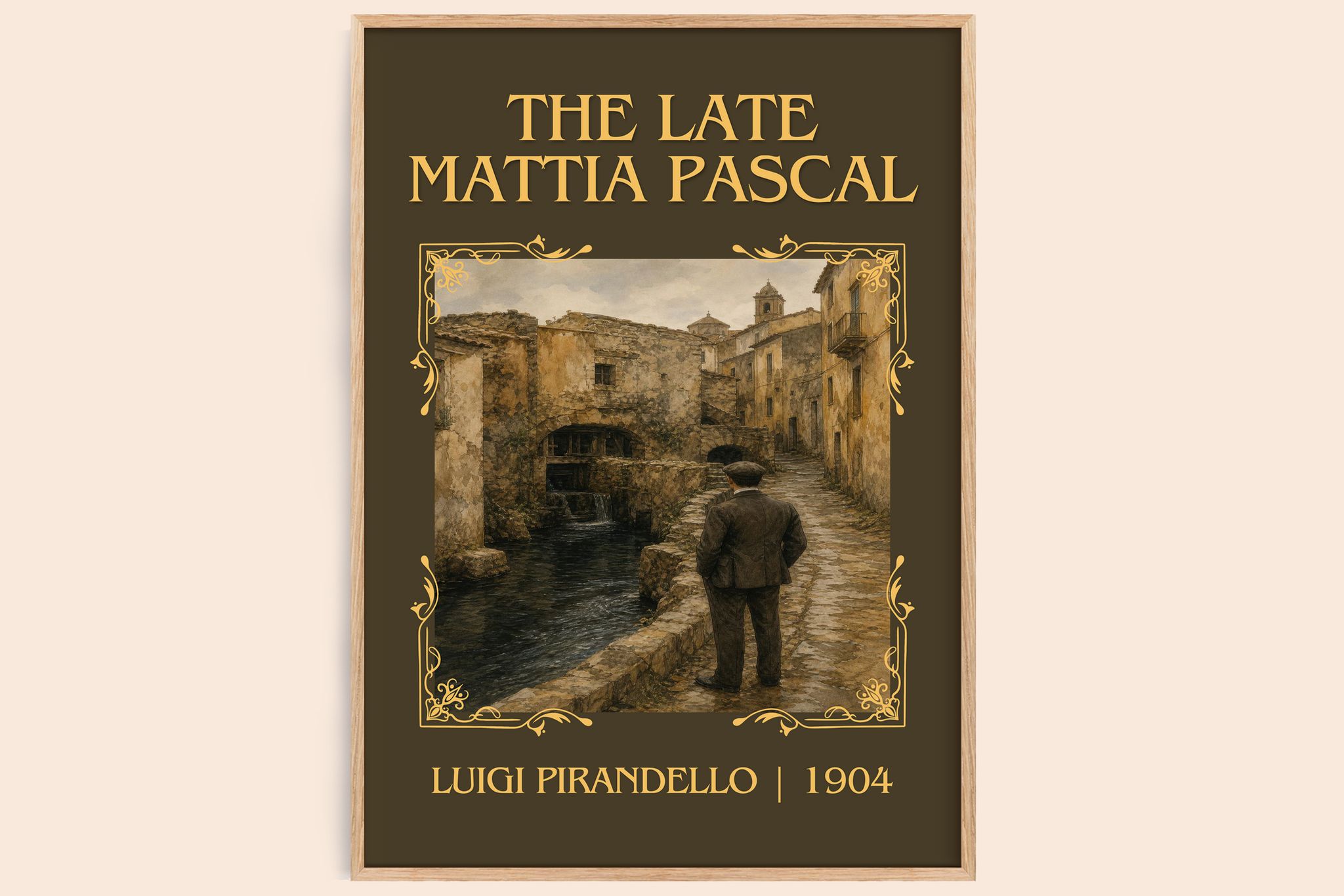 The Late Mattia Pascal Classic Book Art Print by Luigi Pirandello