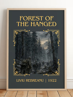 Forest of the Hanged Classic Book Art Print by Liviu Rebreanu – framed print leaning on a wooden floor