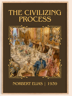 The Civilizing Process Classic Book Art Print by Norbert Elias – book poster