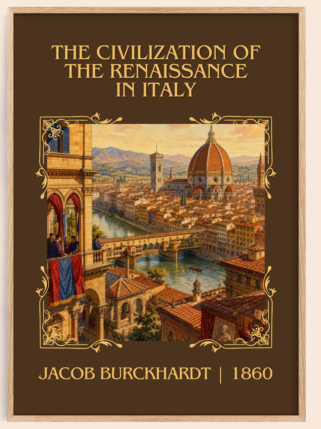 The Civilization Of The Renaissance In Italy Classic Book Art Print by Jacob Burckhardt – book poster