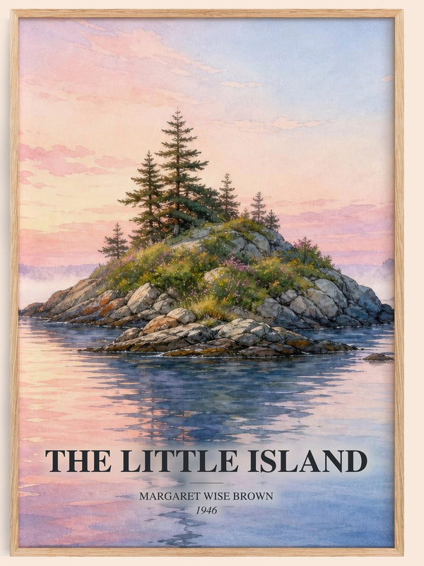 The Little Island watercolour book poster by Margaret Wise Brown – framed literary art print