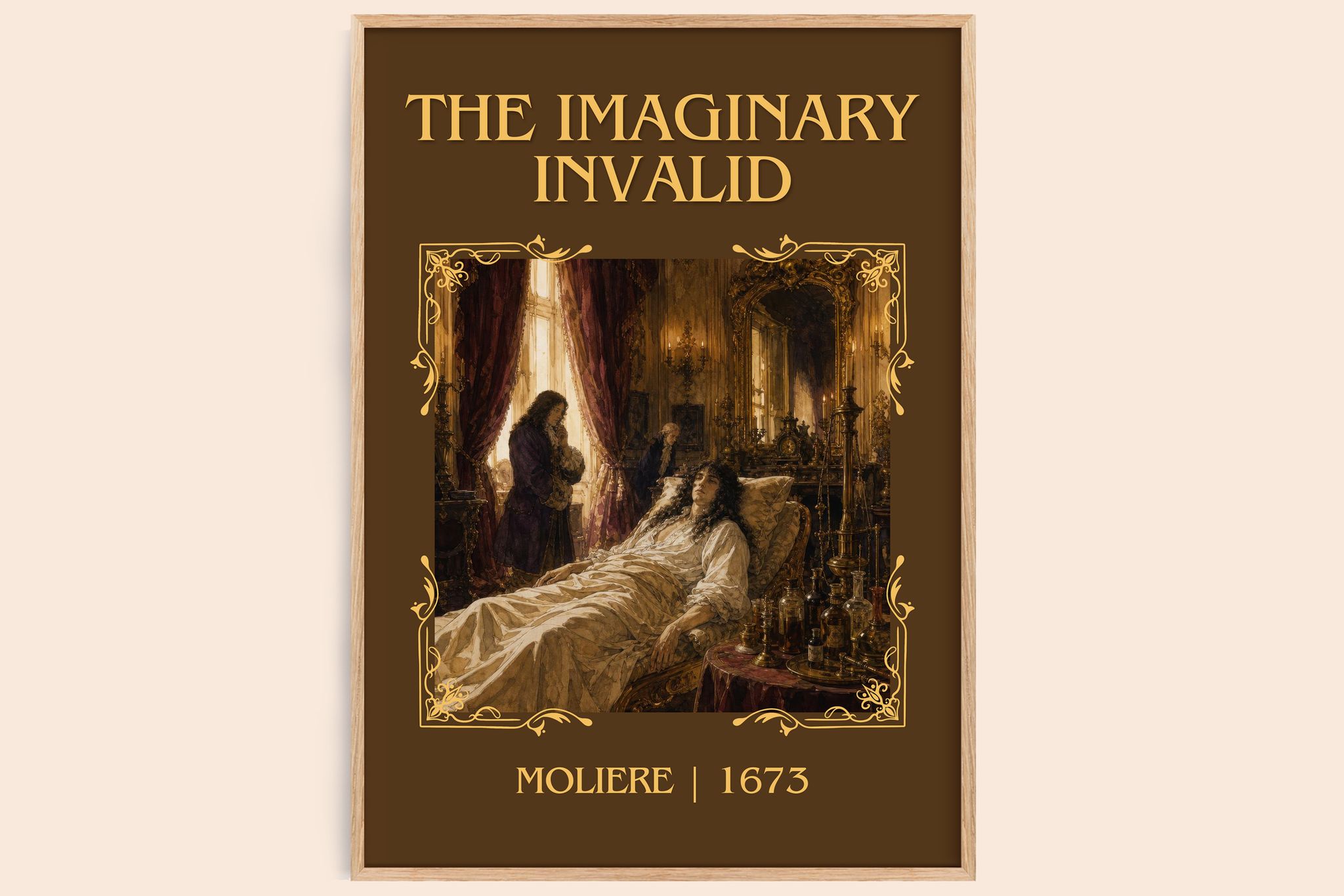 The Imaginary Invalid Classic Book Art Print by Molière