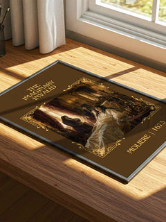 The Imaginary Invalid Classic Book Art Print by Molière – print on a sunlit desk