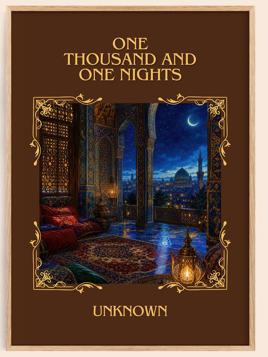 One Thousand and One Nights Classic Book Art Print by Unknown – book poster