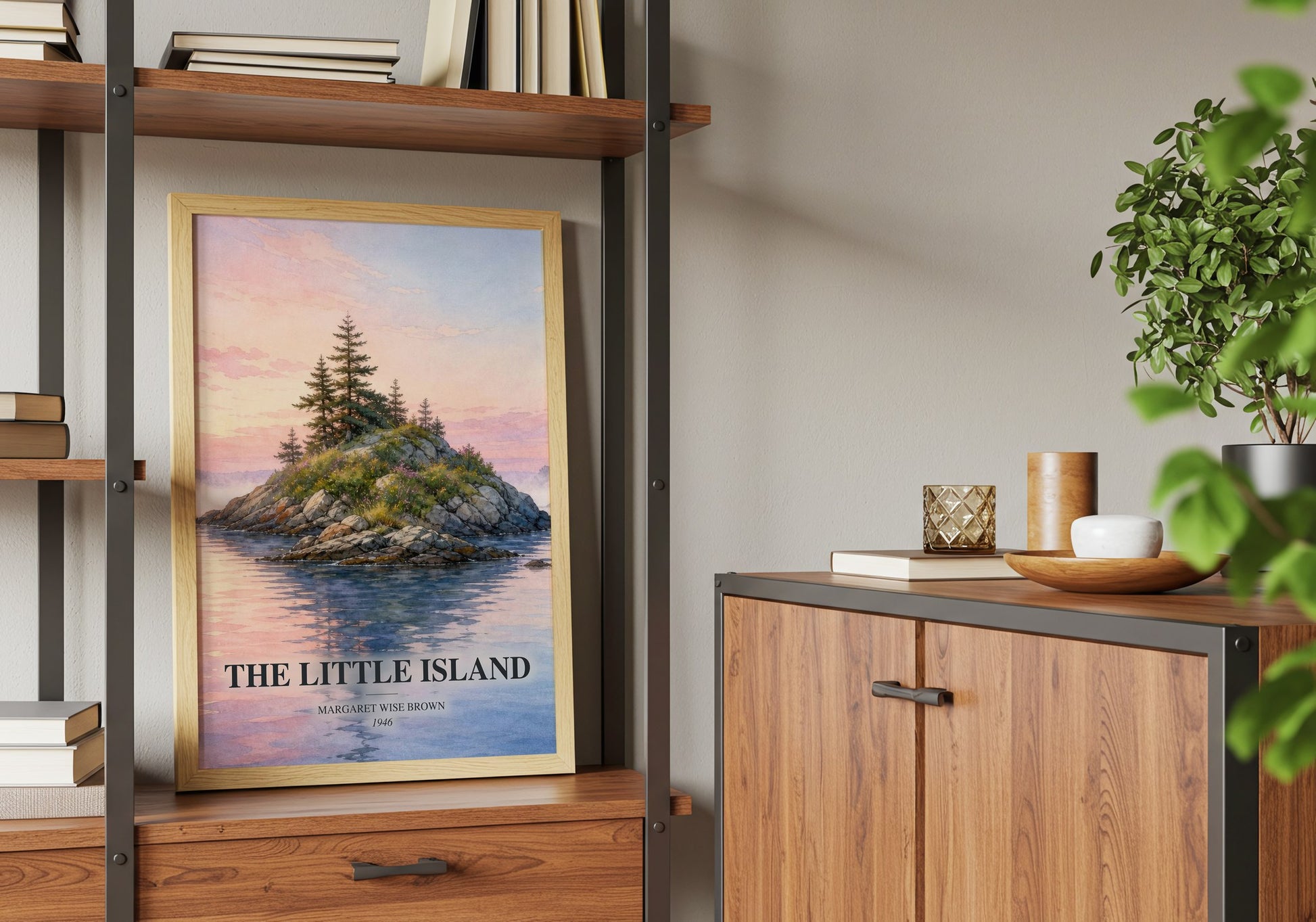 The Little Island book watercolour illustration paper finish options – matte satin gloss