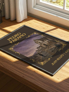 Pedro Páramo Classic Book Art Print by Juan Rulfo – print on a sunlit desk