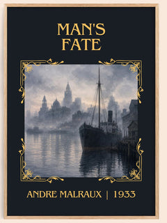 Man's Fate Classic Book Art Print by Andre Malraux – book poster