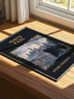 Man's Fate Classic Book Art Print by Andre Malraux – print on a sunlit desk