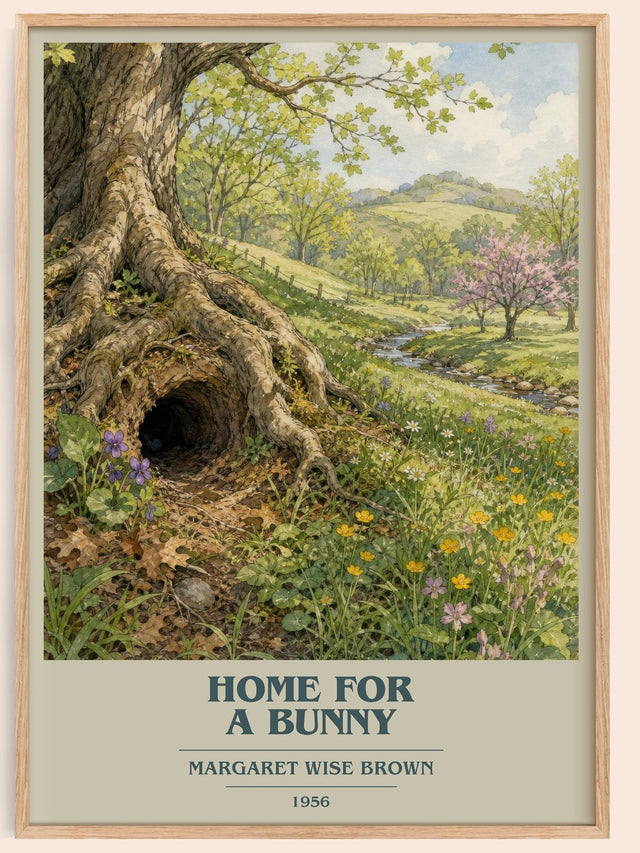 Home For A Bunny Book Cover Poster by Margaret Wise Brown