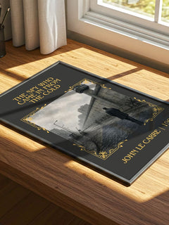 Spy Who Came in From the Cold Classic Book Art Print by John le Carré – print on a sunlit desk