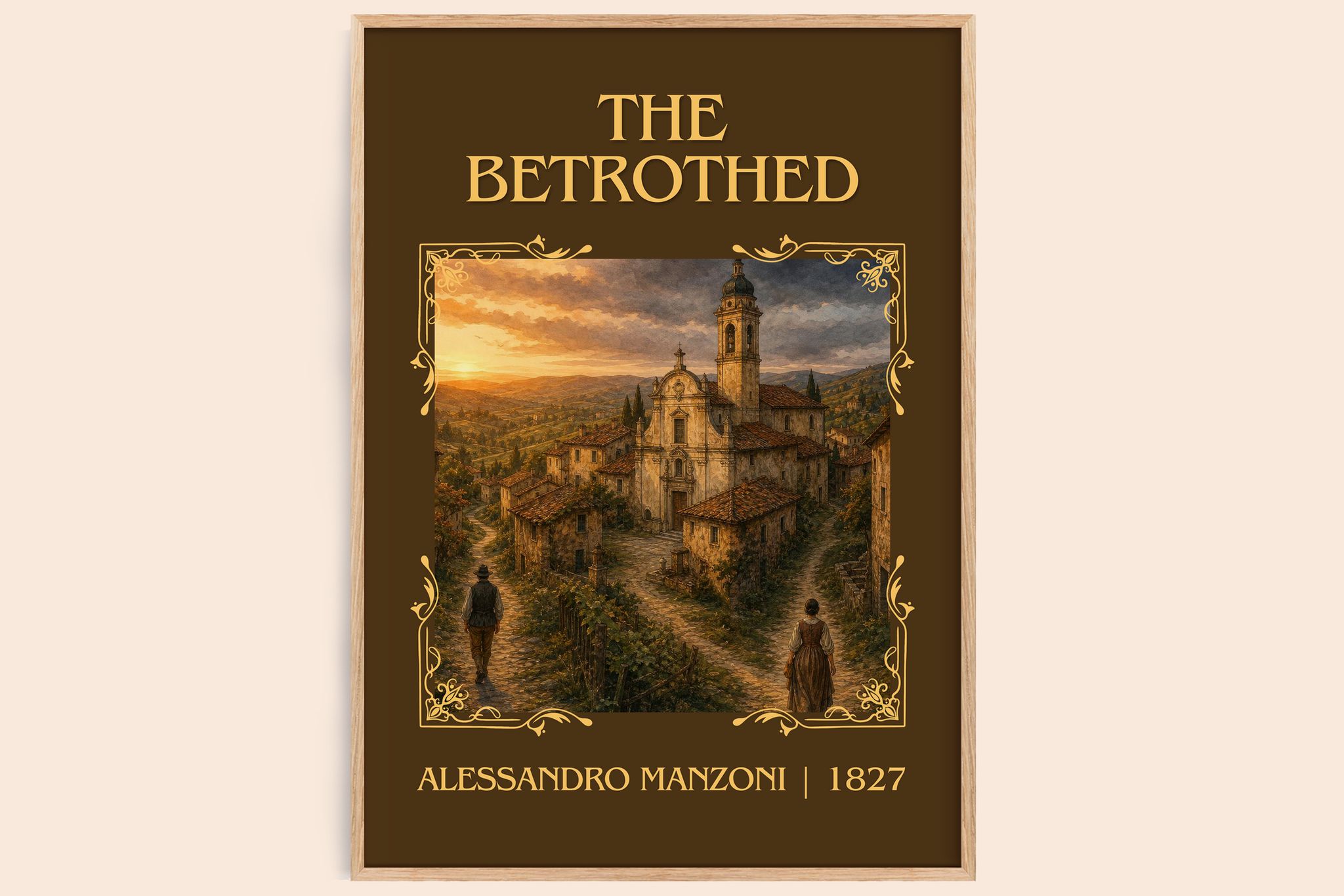 The Betrothed Classic Book Art Print by Alessandro Manzoni