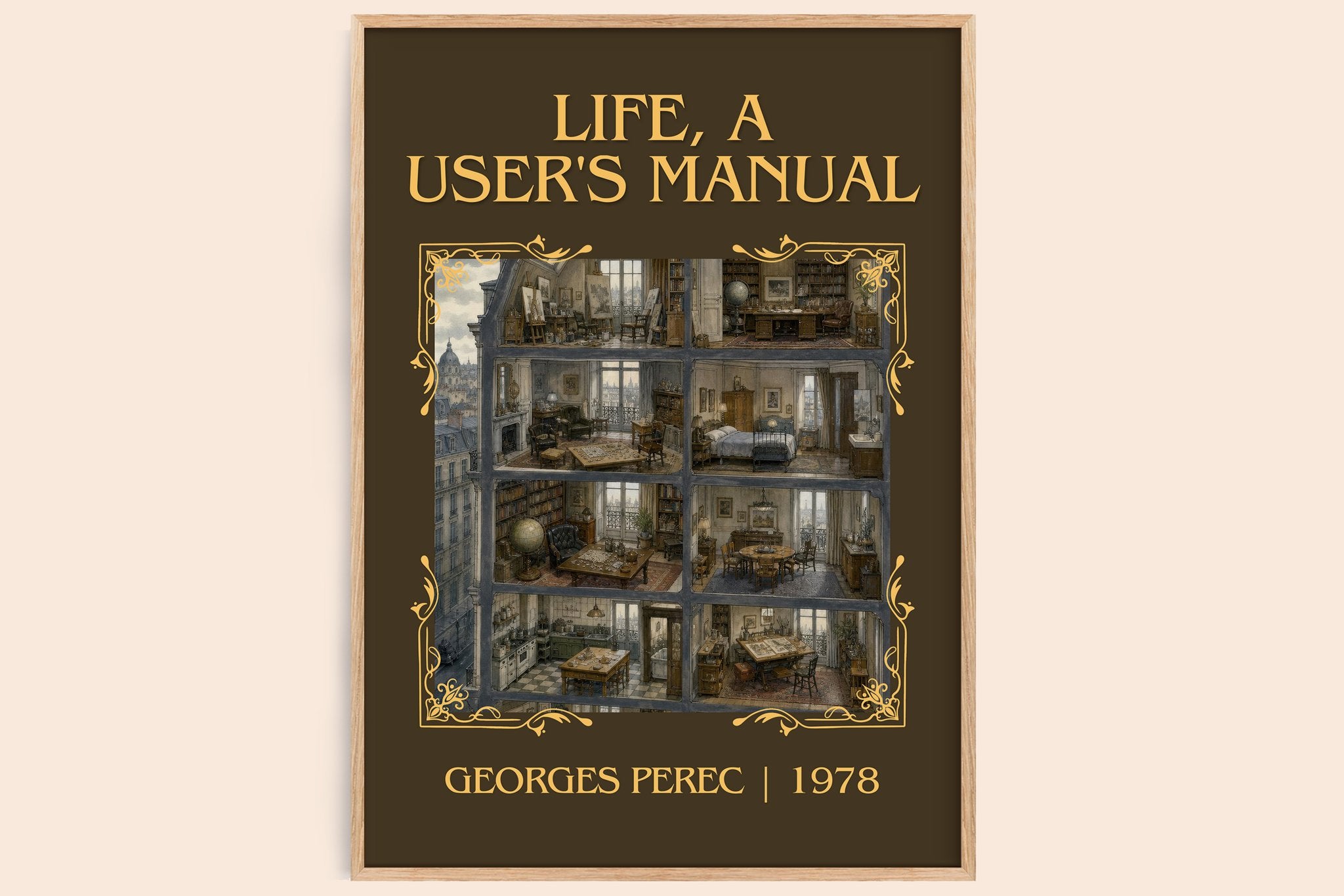 Life, a User's Manual Classic Book Art Print by Georges Perec