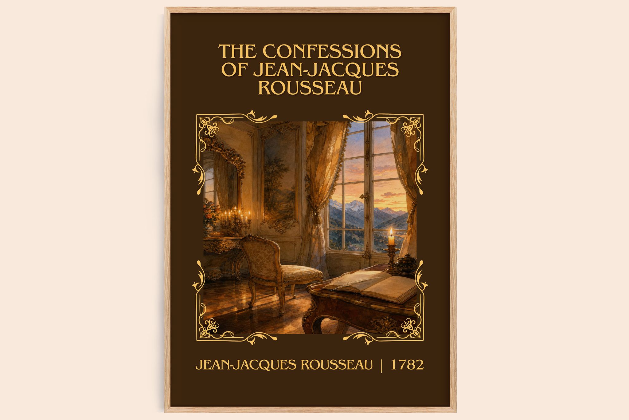 The Confessions of Jean-Jacques Rousseau Classic Book Art Print by Jean-Jacques Rousseau
