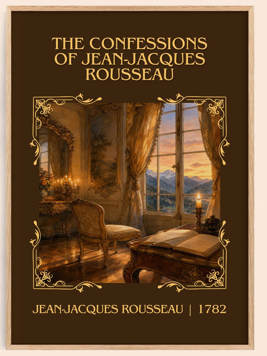 The Confessions of Jean-Jacques Rousseau Classic Book Art Print by Jean-Jacques Rousseau – book poster