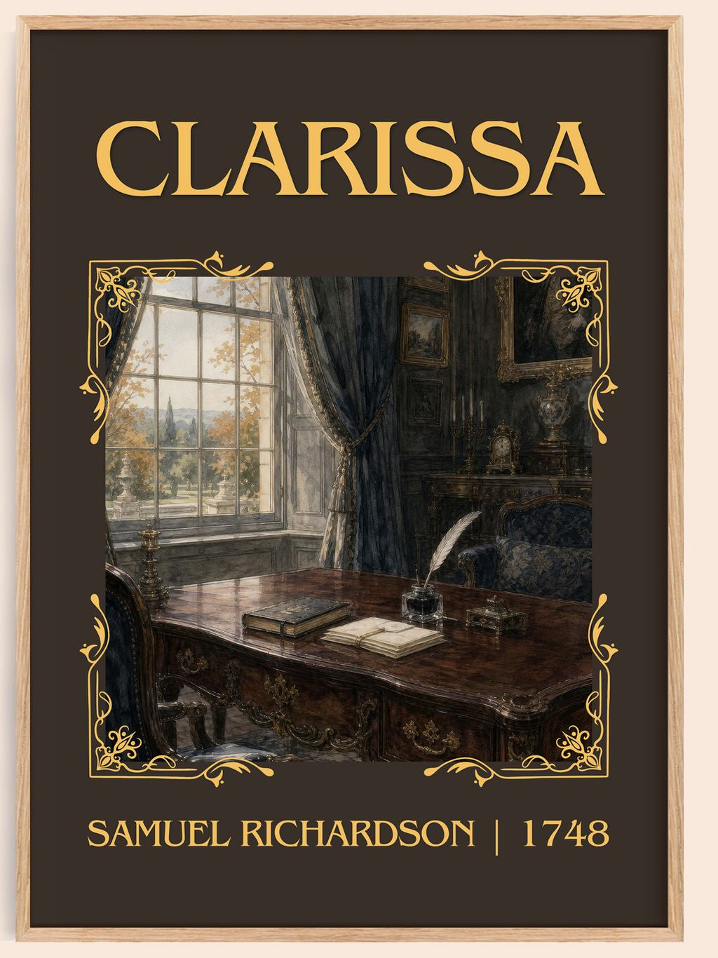 Clarissa Classic Book Art Print by Samuel Richardson – book poster