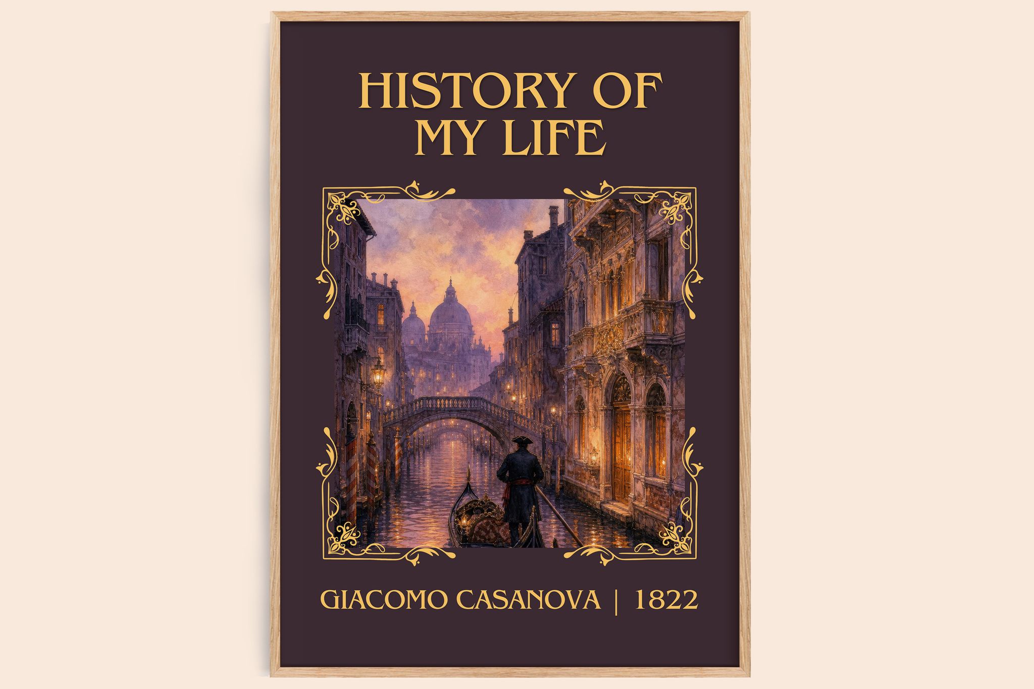 History of My Life Classic Book Art Print by Giacomo Casanova