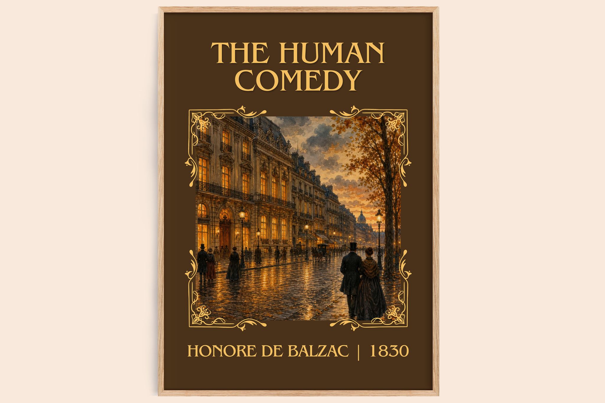The Human Comedy Classic Book Art Print by Honoré de Balzac