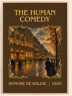 The Human Comedy Classic Book Art Print by Honoré de Balzac – book poster