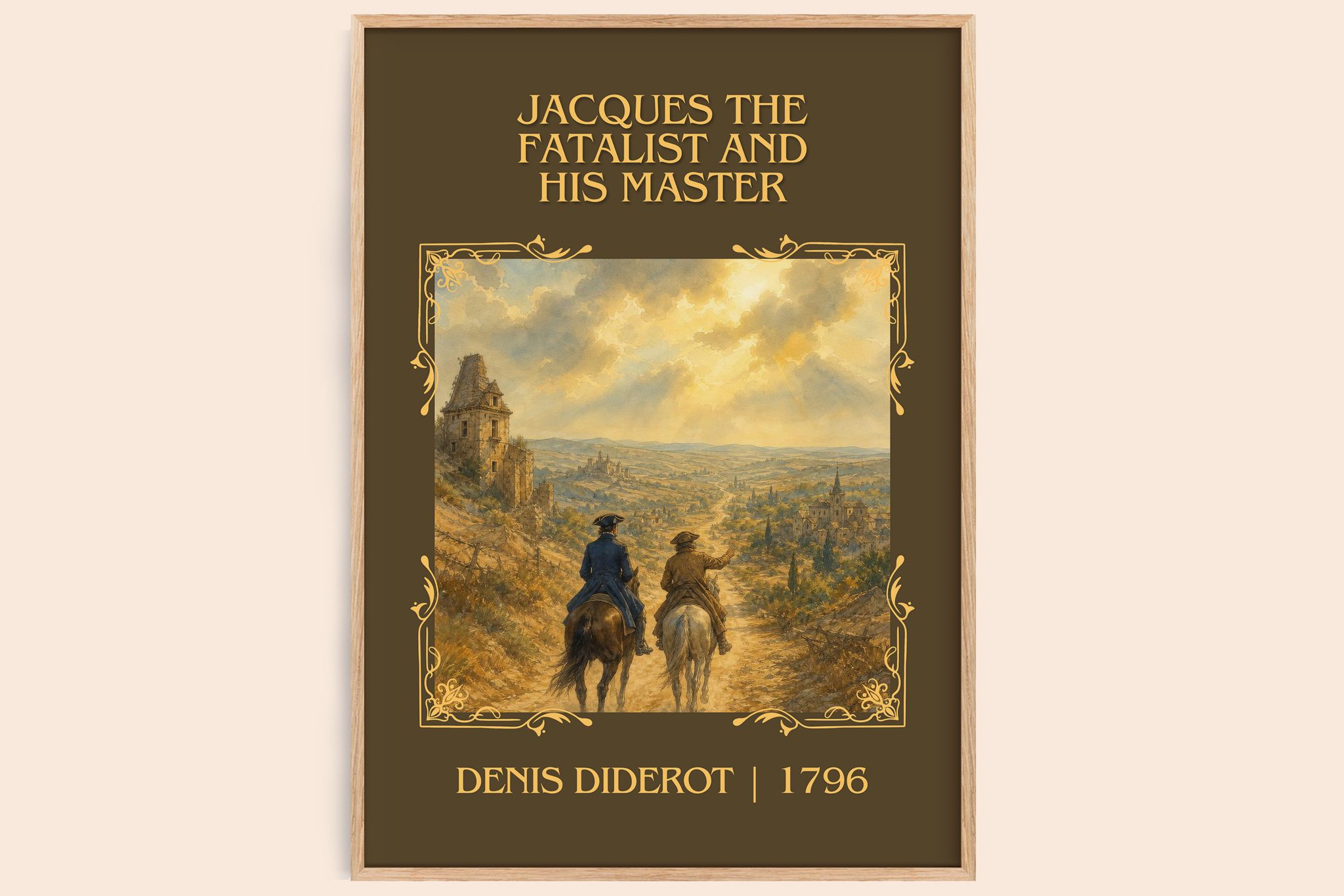 Jacques the Fatalist and His Master Classic Book Art Print by Denis Diderot